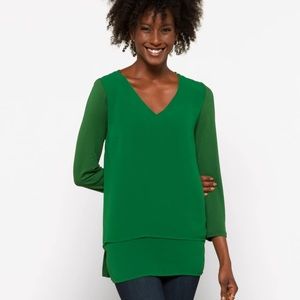 MICHAEL KORS
Sariyah Mix Material Emerald Green Blouse